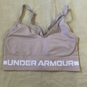 Under armour soft pink sports bra